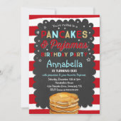 パンケーキ&パジャマ誕生日招待状PJのパーティー 招待状 (正面)