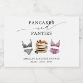 パンケーキ&パンティブライダルシャワー スパークリングワインラベル (シングルラベル)