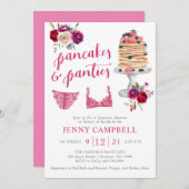 パンケーキ&パンティーブランチブライダルシャワー 招待状 (正面/裏面)