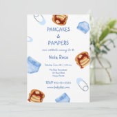 パンケーキ&パンパーズ男の赤ちゃんシャワー 招待状 (スタンド正面)