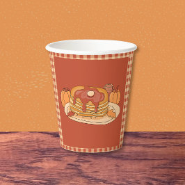 パンケーキ – 秋バッファロープレイドパターン紙カップ 紙コップ