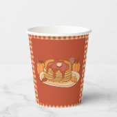 パンケーキ – 秋バッファロープレイドパターン紙カップ 紙コップ (裏面)