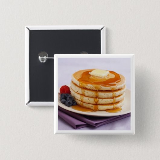 パンケーキ 缶バッジ (正面&裏面)
