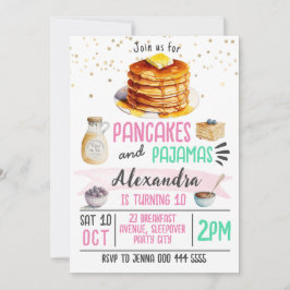 パンケーズアンドパジャマススレポバー誕生日招待状 招待状