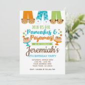 パンケーズアンドパジャマスボーイ誕生日招待状 招待状 (スタンド正面)