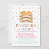 パンケーズアンドパジャマ誕生日招待状 招待状 (正面)