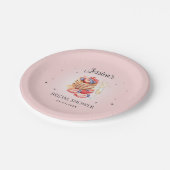 パンケーズバブーブリーブランチ赤面ピンクブライダルシャワー ペーパープレート (アングル)