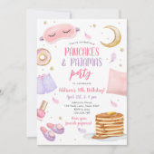 パンケーズパジャマススリーポバースランバーパーティー誕生日 招待状 (正面)