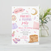 パンケーズパジャマススリーポバースランバーパーティー誕生日 招待状 (スタンド正面)