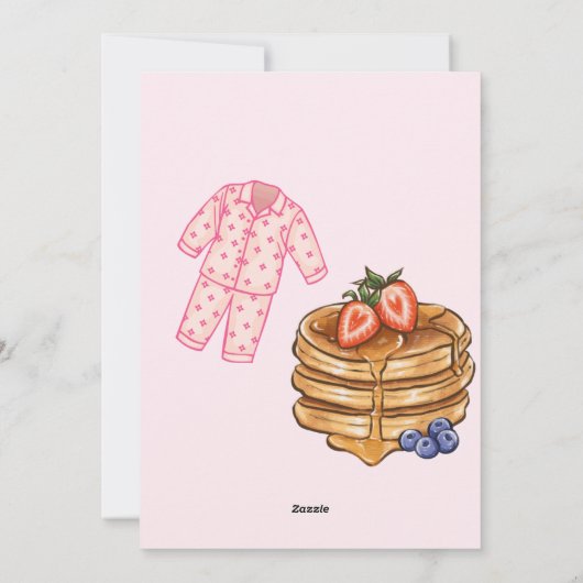 パンケーズパジャマパーティー誕生日招待状 シーズンカード (裏面)