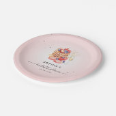 パンケーズブランチ&バブリーピンクブライダルシャワー ペーパープレート (アングル)