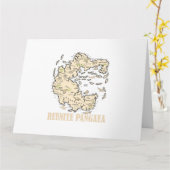 パンゲア世界地図の再編おもしろい地質学Gi カード (黄色い花)