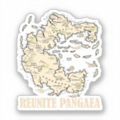 パンゲア世界地図の再編おもしろい地質学Gi シール (正面)