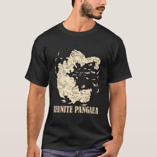 パンゲア世界地図の歴史地理学ギおもしろいーを再統合 Tシャツ