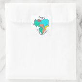 パンゲア大陸数々の赤ら色 スクエアシール (バッグ)