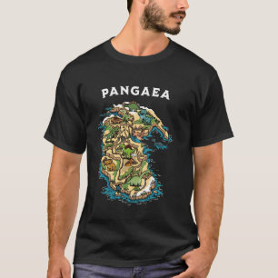 パンゲア恐竜の世界地図の地球おもしろい葛 Tシャツ