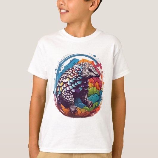 パンゴカラフルリン水彩画 Tシャツ (正面)