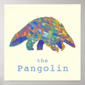 パンゴカラフルリン絶滅危惧動物権芸術 ポスター (正面)