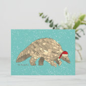 パンゴリンかわいいクリスマス絶滅危惧種 シーズンカード (スタンド正面)