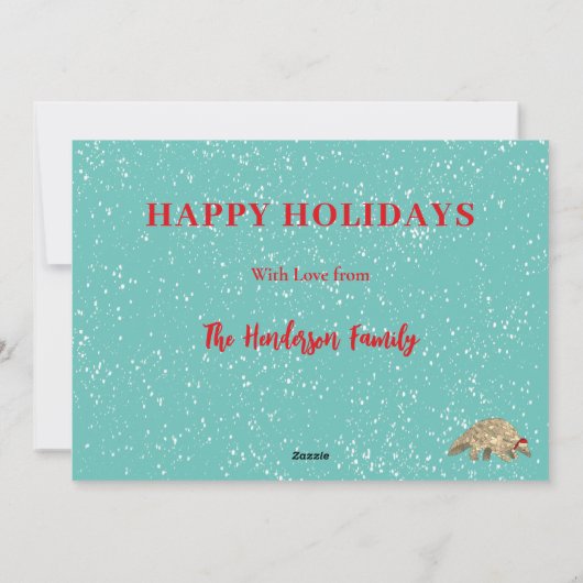 パンゴリンかわいいクリスマス絶滅危惧種 シーズンカード (裏面)