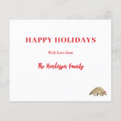 パンゴリンかわいいサンタ絶滅危惧種予算 (裏面)