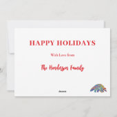 パンゴリンかわいい絶滅危惧種カスタムクリスマス シーズンカード (裏面)