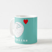 パンゴリンが絶滅の危機にある野生動物の芸術を愛している コーヒーマグカップ (正面左)