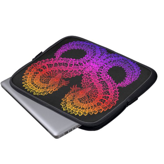 パンゴリンの部族パターンのラップトップのケース ラップトップスリーブ (正面下部)