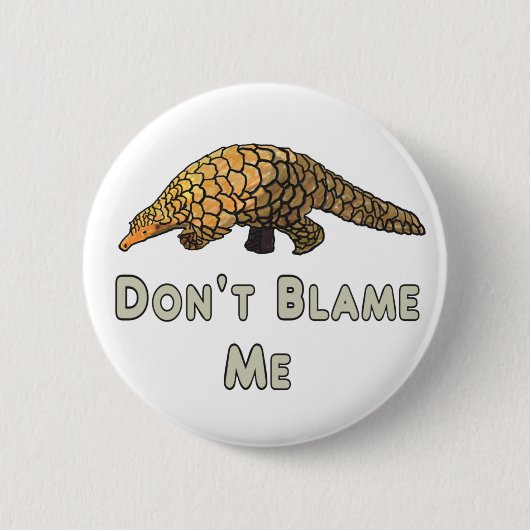 パンゴリンは私を責めない 缶バッジ (正面)