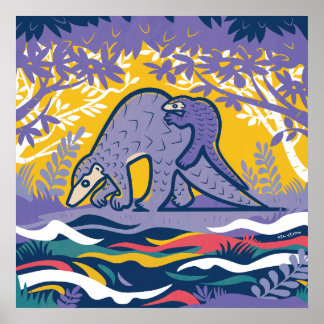 パンゴリンアートポスター ポスター