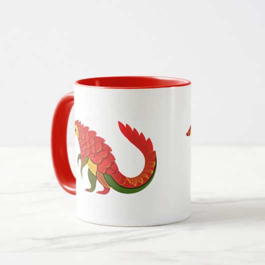 パンゴリンウォーターカラーイラストレーション マグカップ (正面左)