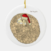 パンゴリンサンタ絶滅危惧種 セラミックオーナメント (裏面)