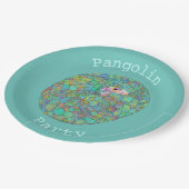 パンゴリンパーティー絶滅危惧動物行動主義グリーン ペーパープレート (アングル)