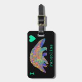 パンゴリン可愛いカラフル絶滅危惧動物の荷物T ラゲッジタグ (正面縦)