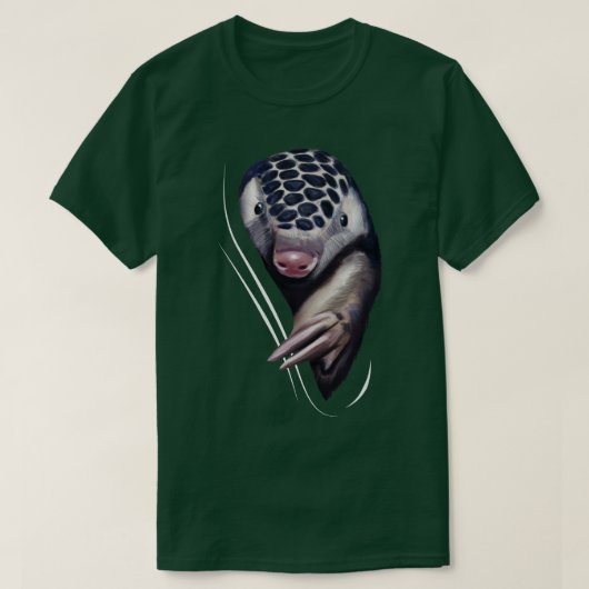パンゴリン来動物の内側から Tシャツ (デザイン正面)