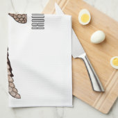 パンゴリン漫画イラストレーション キッチンタオル (四つ折り)