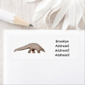 パンゴリン漫画イラストレーション ラベル (インサイチュ)