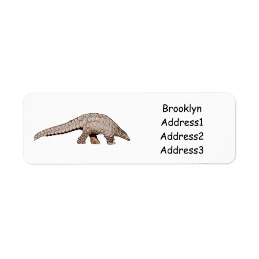 パンゴリン漫画イラストレーション ラベル (正面)