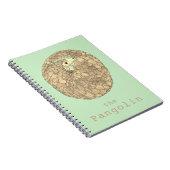 パンゴリン絶滅の危機に瀕した動物の権利のグリーンアクティビズム ノートブック (右側)