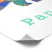 パンゴリン絶滅危惧種のアニマルアートがサイケデリック大好き ポスター (角)