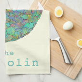 パンゴリン絶滅危惧種の動物野生生物グリーン キッチンタオル (四つ折り)