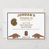 パンゴリン誕生日招待状 案内状 (正面)