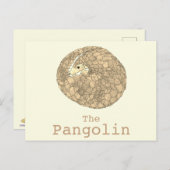 パンゴリン野生生物絶滅危惧種動物芸術 ポストカード (正面/裏面)