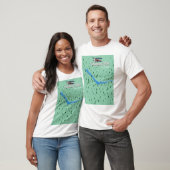 パンゴン湖 ヒマラヤ マップ Tシャツ (ユニセックス)
