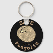 パンゴ救リンは絶滅危惧動物アートを巻き上げた キーホルダー (正面)