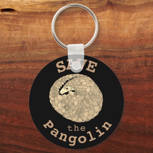 パンゴ救リンは絶滅危惧動物アートを巻き上げた キーホルダー (正面)