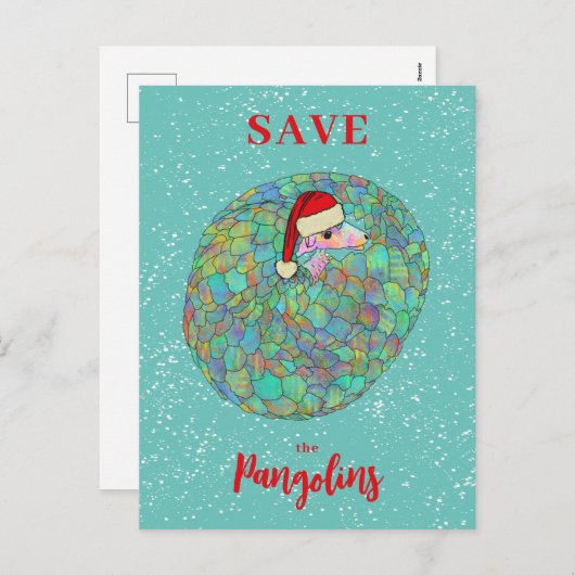 パンゴ救リンスのクリスマススローガン シーズンポストカード (正面/裏面)