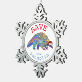 パンゴ救リンズキュートサンタ スノーフレークピューターオーナメント (右)