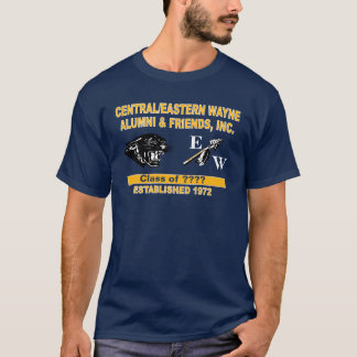 パンサーとトレンドEWネイビーブルーTシャツ Tシャツ