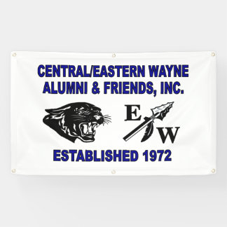 パンサーとEWホワイト 横断幕